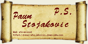 Paun Stojaković vizit kartica